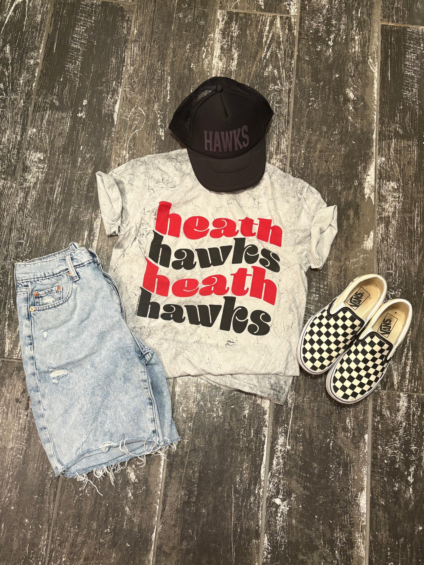 Heath Hawks Retro Repeat Tee Shirt - $31