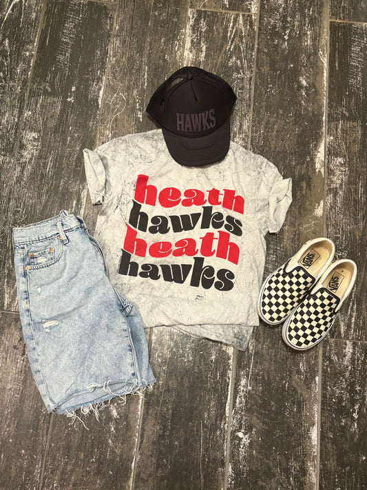 Heath Hawks Retro Repeat Tee Shirt - $31