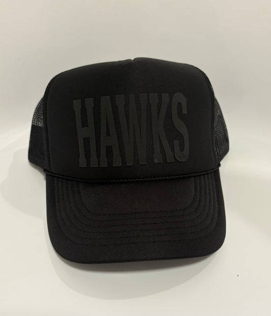 Tone on Tone BLK Trucker Foam Puff "Hawks" - $28.00